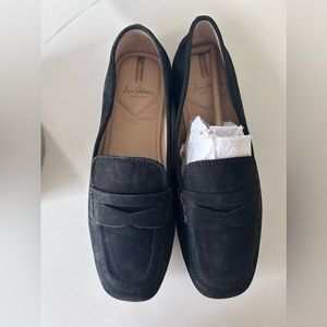 Sam Edelman Black Suede Penny Loafers
